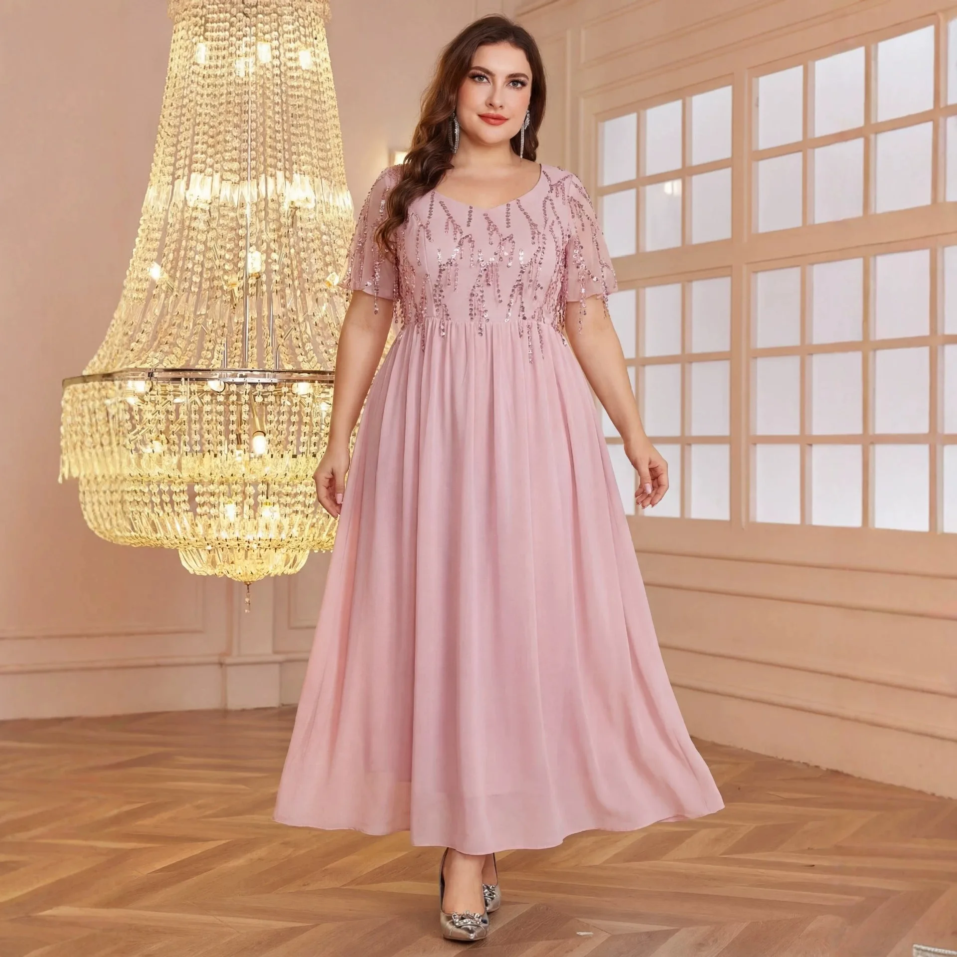 Plus Size Black Asymmetrical One Cold Shoulder Ruffle Short Sleeve Floral Sequin Lace Maxi Dress High Waist A Line Evening
Plus Size Black Asymmetrical One Cold Shoulder Ruffle Short Sleeve Floral Sequin Lace Maxi Dress High Waist A Line Evening