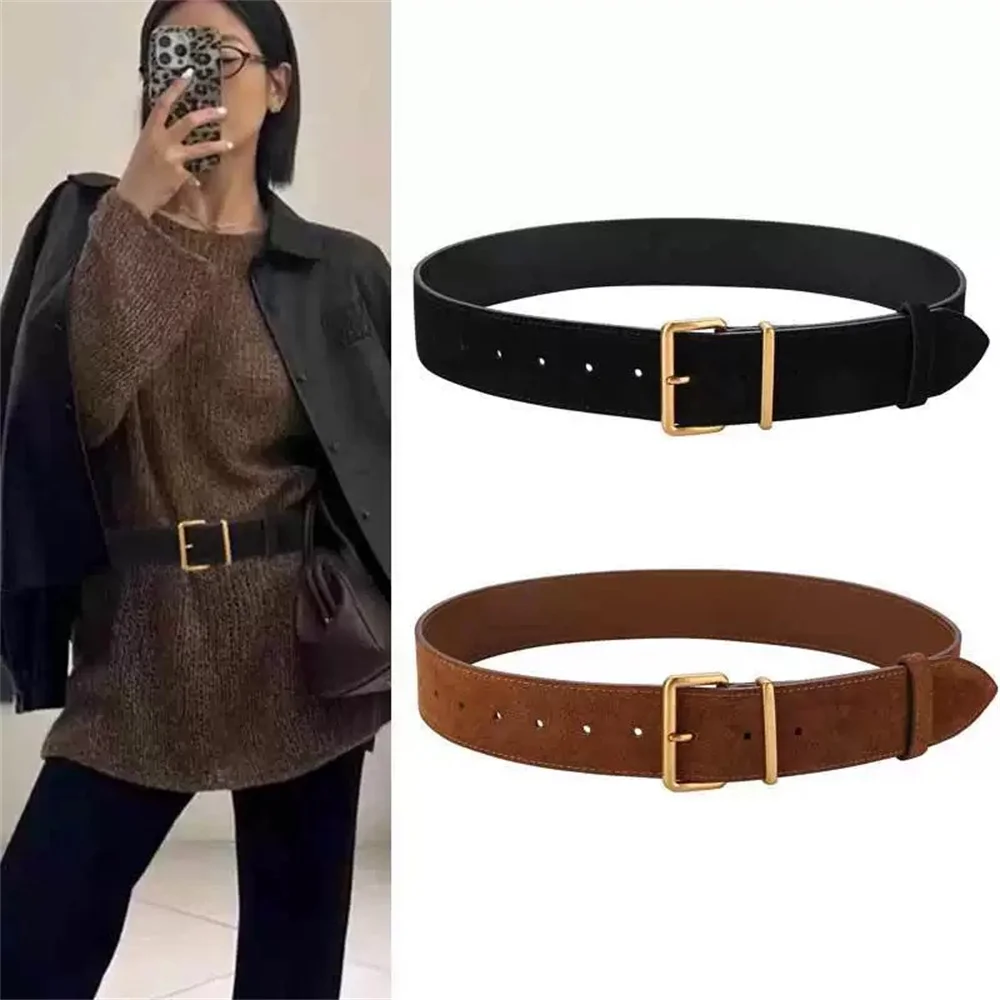 Retro Wide Belt New Style Ladies Suede Matte Belt Fashionable Decorative Leather Belt for Windbreaker Dress Jeans Waistbelt
Retro Wide Belt New Style Ladies Suede Matte Belt Fashionable Decorative Leather Belt for Windbreaker Dress Jeans Waistbelt