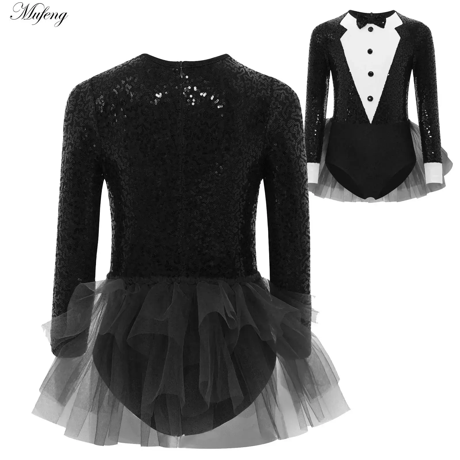 Детский костюм для джазовых танцев с блестками для девочек, смокинг с длинными рукавами и бантом, трико с тюлевой юбкой для гимнастики, балета, одежда для латинских сценических танцев
Детский костюм для джазовых танцев с блестками для девочек, смокинг с длинными рукавами и бантом, трико с тюлевой юбкой для гимнастики, балета, одежда для латинских сценических танцев