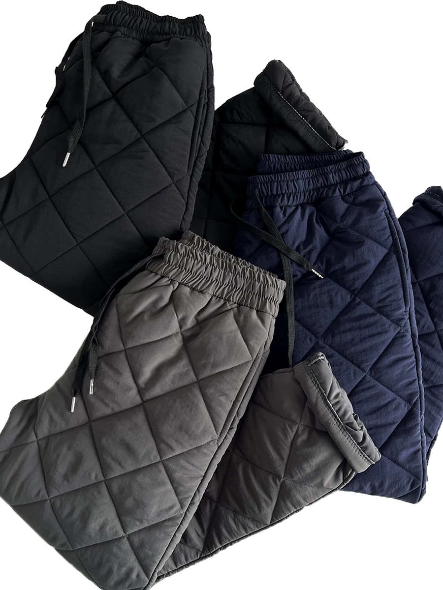 Thickened Cotton Pants Quilted Leisure Straight Leg Long Trousers Trendy Winter Outdoor Diamond Stitching Polyester Fiber
Thickened Cotton Pants Quilted Leisure Straight Leg Long Trousers Trendy Winter Outdoor Diamond Stitching Polyester Fiber