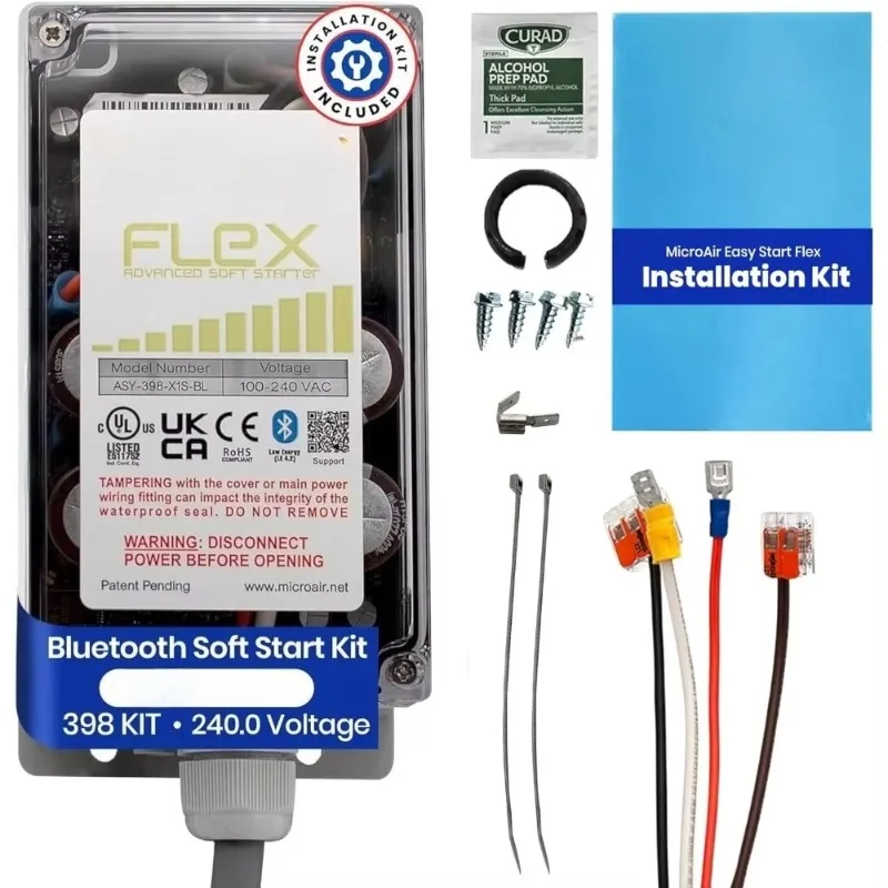 Popular Bluetooth Soft Start Kit for Home Air Conditioner, RV & Commercial Use, Works with Generators(FLEX 398 )
Popular Bluetooth Soft Start Kit for Home Air Conditioner, RV & Commercial Use, Works with Generators(FLEX 398 )