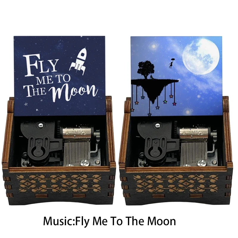 Song FLY Me To The Moon Music Box Wooden Black Print Gift for Wife Lovers Birthday Christmas Valentine's Day Home Decor
Song FLY Me To The Moon Music Box Wooden Black Print Gift for Wife Lovers Birthday Christmas Valentine's Day Home Decor