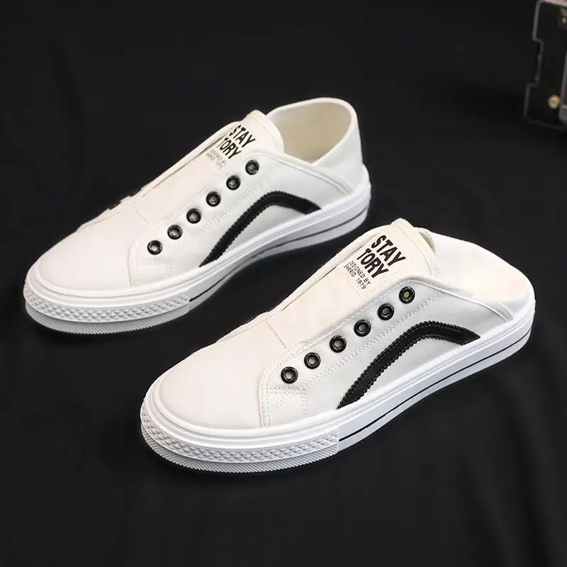 Summer Men's Canvas Shoes Korean Style Outdoor Two-Way Slip-On Lazy White Shoes Versatile Trendy Board Shoes Breathable Flat ...
Summer Men's Canvas Shoes Korean Style Outdoor Two-Way Slip-On Lazy White Shoes Versatile Trendy Board Shoes Breathable Flat ...