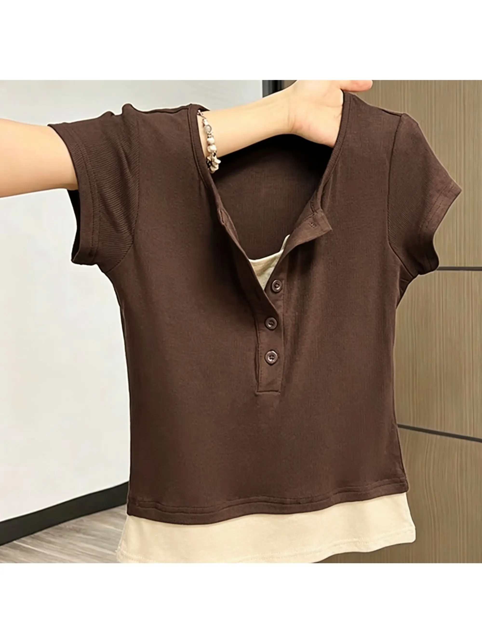 Summer Short Sleeve T-Shirt 95 Cotton Henry Collar Women's plus Size Casual Comfortable Breathable Sweat Absorbent Affordable
Summer Short Sleeve T-Shirt 95 Cotton Henry Collar Women's plus Size Casual Comfortable Breathable Sweat Absorbent Affordable
