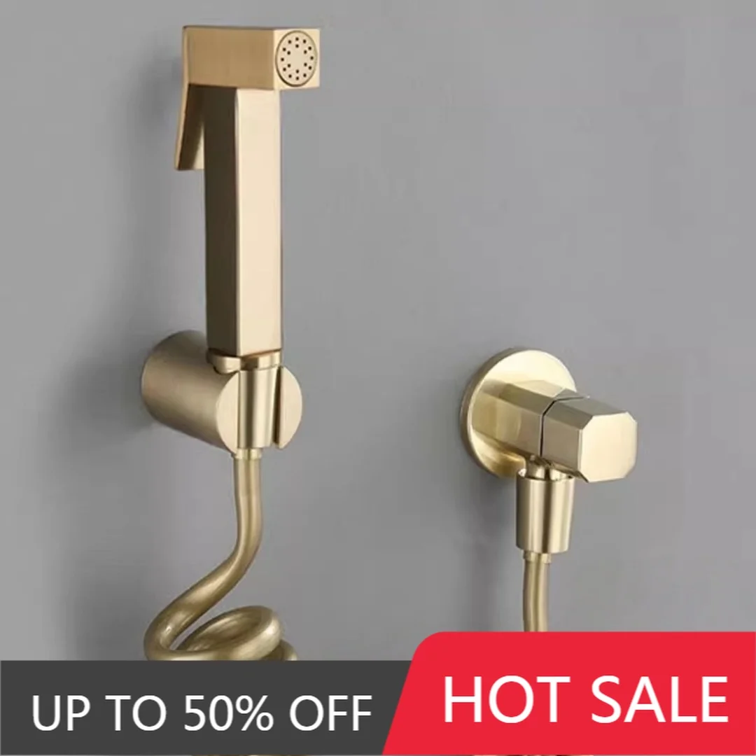 Grey Toilet Bidet Faucet Cold Water Brushed Gold Toilet Sprayer Kit Brass Hand-Held Toilet Faucet Sprayer Shower Head Black
Grey Toilet Bidet Faucet Cold Water Brushed Gold Toilet Sprayer Kit Brass Hand-Held Toilet Faucet Sprayer Shower Head Black