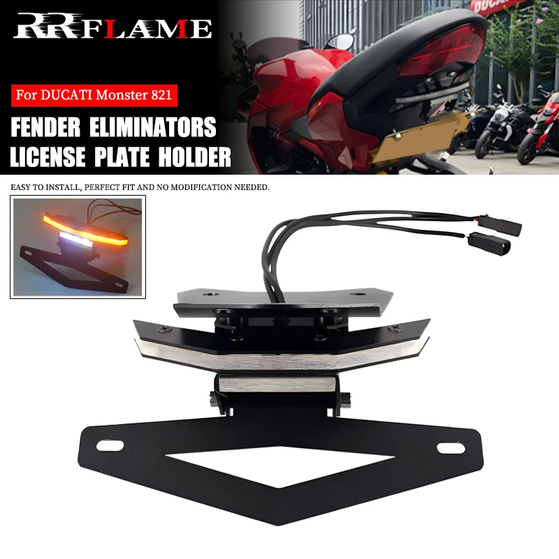 For DUCATI Monster 821 Monster821 2018 Motorcycle Rear Tail Light Brake Turn Signals Integrated LED License Bracket
For DUCATI Monster 821 Monster821 2018 Motorcycle Rear Tail Light Brake Turn Signals Integrated LED License Bracket