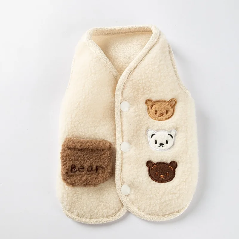 Cozy Fleece Dog Vest Winter Warm Sleeveless Sherpa Cat Clothes Plush Maillard Style Teddy Bear Pocket For Small Dogs Puppies Pet
Cozy Fleece Dog Vest Winter Warm Sleeveless Sherpa Cat Clothes Plush Maillard Style Teddy Bear Pocket For Small Dogs Puppies Pet