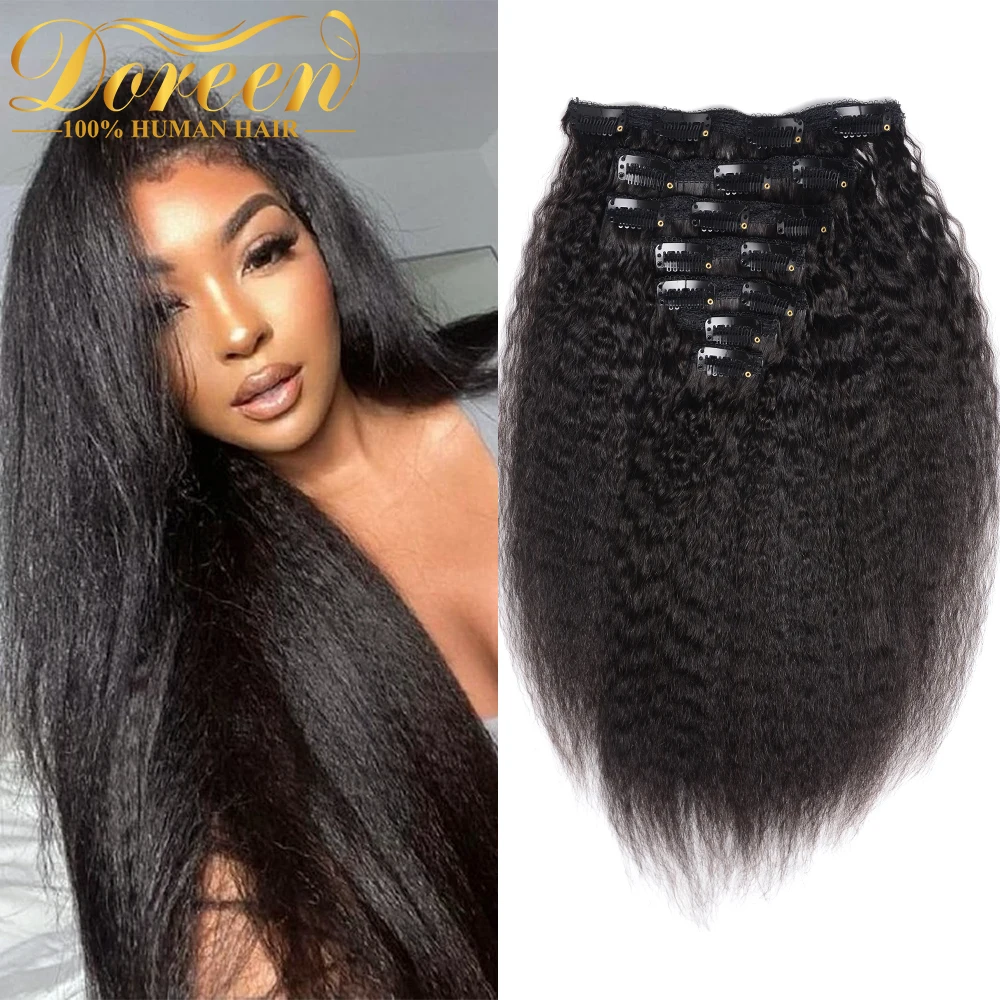 Doreen Brazilian Kinky Straight Hair Machine Remy Hair Clip In Human Hair Extensions Kinky Clip ins for Black Women 120g 7pcs
Doreen Brazilian Kinky Straight Hair Machine Remy Hair Clip In Human Hair Extensions Kinky Clip ins for Black Women 120g 7pcs