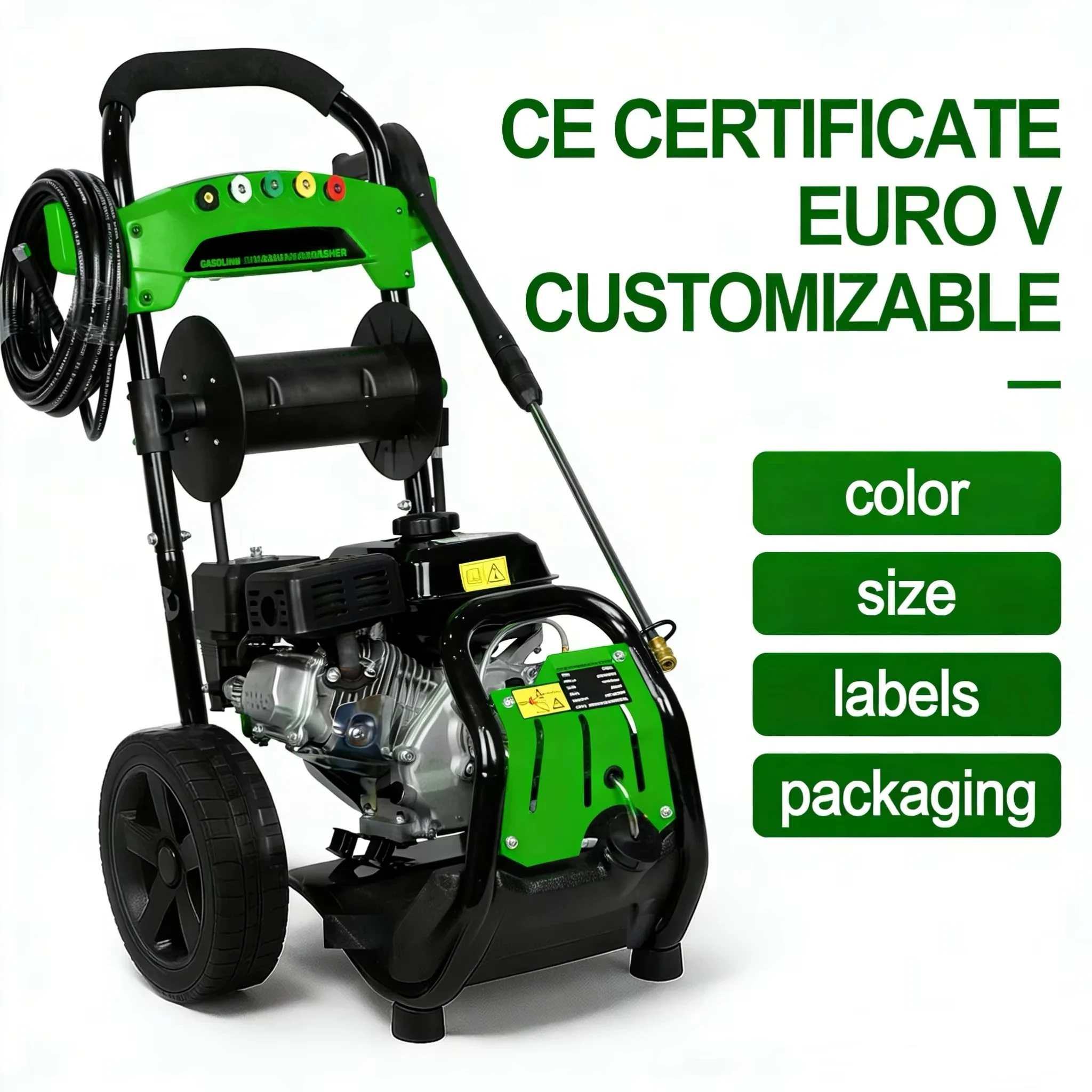 180Bar High Pressure Washer, Portable with 12" Wheels, Optional Hose Reel, for Industrial & Commercial Cleaning
180Bar High Pressure Washer, Portable with 12" Wheels, Optional Hose Reel, for Industrial & Commercial Cleaning