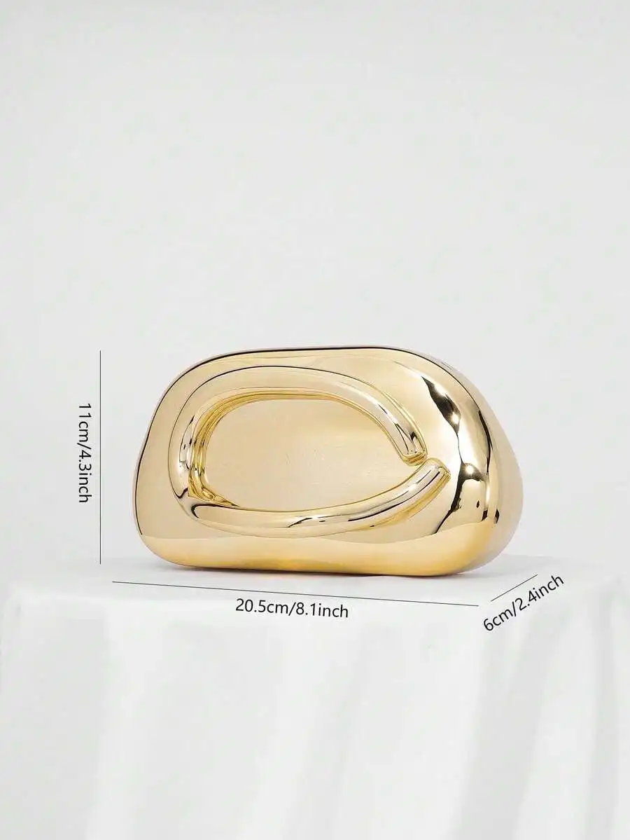 Elegant Metal Clutch Bag Retro Minimalist Solid Color Evening Handbag For Women
Elegant Metal Clutch Bag Retro Minimalist Solid Color Evening Handbag For Women
