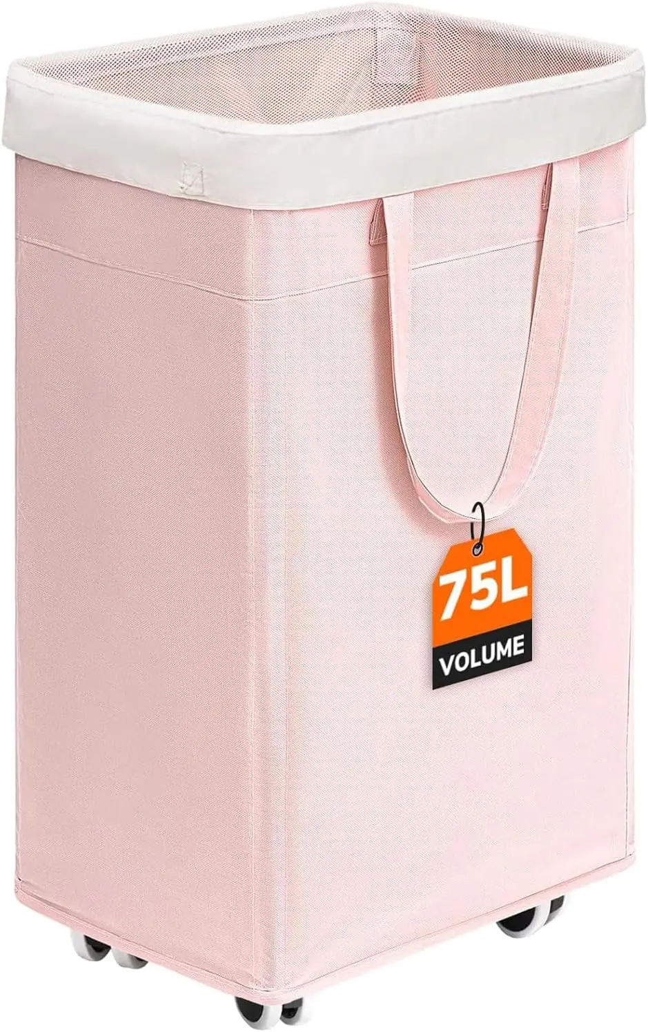 Collapsible Rolling Laundry Basket with Wheels, 75L Pink Hamper for Dorm Room Storage
Collapsible Rolling Laundry Basket with Wheels, 75L Pink Hamper for Dorm Room Storage