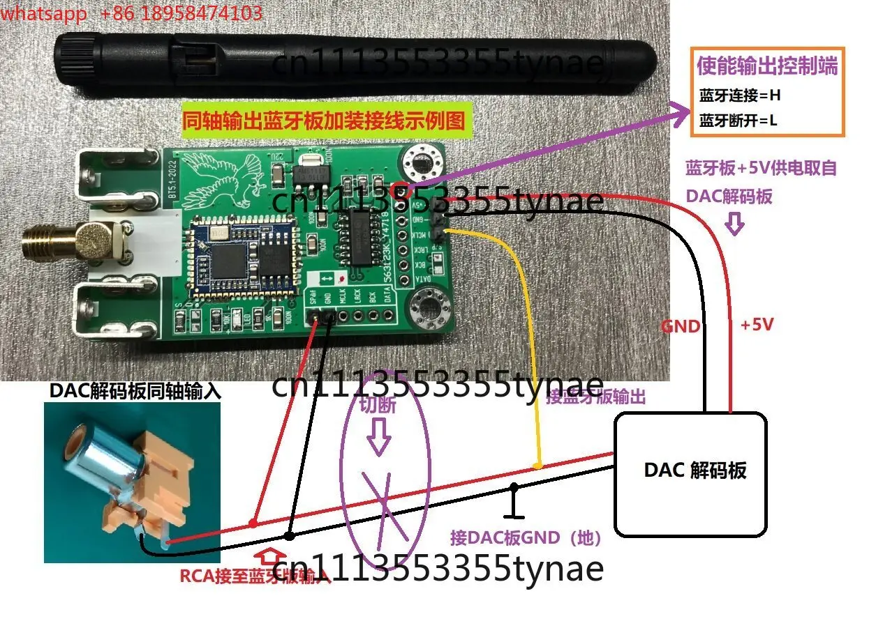 Bluetooth 5.1 module with I2S input switching
Bluetooth 5.1 module with I2S input switching