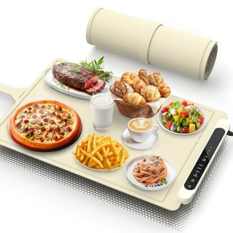 Warming Mat for Food Warmer Pad: 24"X16" Adjustable Foldable Silicone Electric Warming Tray for Buffets Party - Fast Heating Po
Warming Mat for Food Warmer Pad: 24"X16" Adjustable Foldable Silicone Electric Warming Tray for Buffets Party - Fast Heating Po