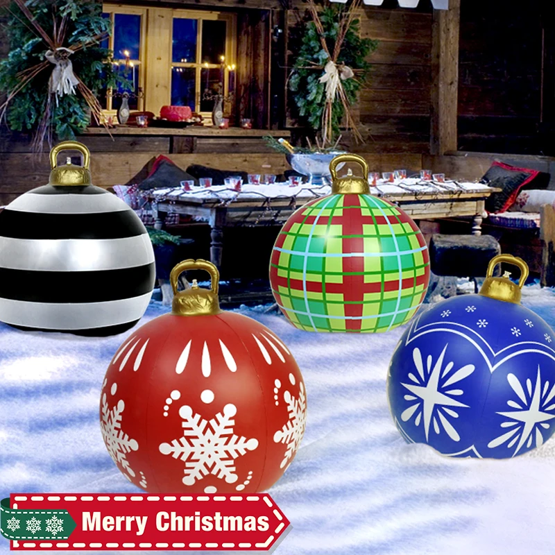 NEW 60CM Large Christmas Ball Outdoor Christmas Decorated Inflatable Ball For Home Xmas Tree Ornaments New Year Gifts Toy Ballon
NEW 60CM Large Christmas Ball Outdoor Christmas Decorated Inflatable Ball For Home Xmas Tree Ornaments New Year Gifts Toy Ballon