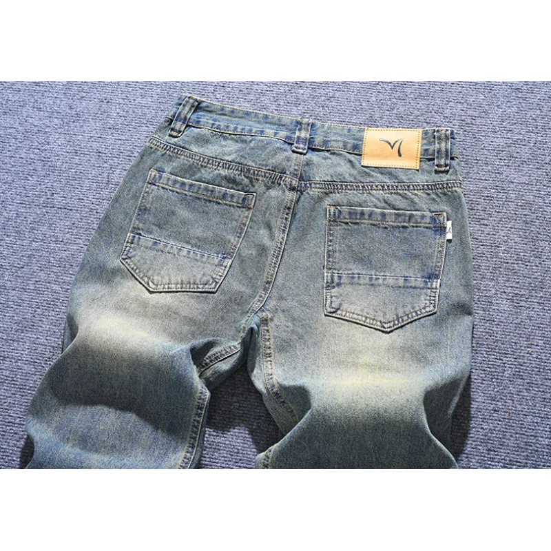 Spring and summer American retro loose straight leg jeans for men, youth fashion, high street casual trend pants
Spring and summer American retro loose straight leg jeans for men, youth fashion, high street casual trend pants