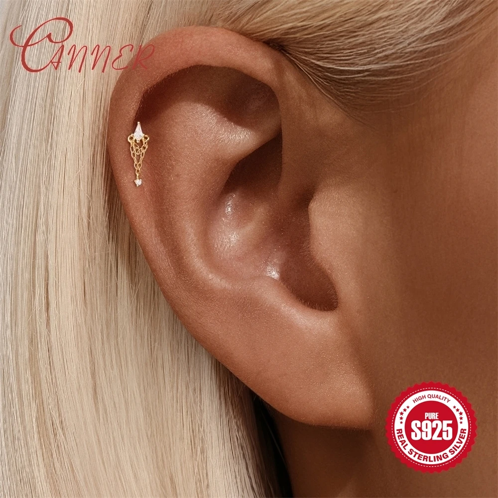 CANNER 925 Sterling Silver Tassel Zircon Flat Piercing Studs Helix Nose Lip Cartilage Jewelry For Women Sparkling ScrewBack Gift
CANNER 925 Sterling Silver Tassel Zircon Flat Piercing Studs Helix Nose Lip Cartilage Jewelry For Women Sparkling ScrewBack Gift