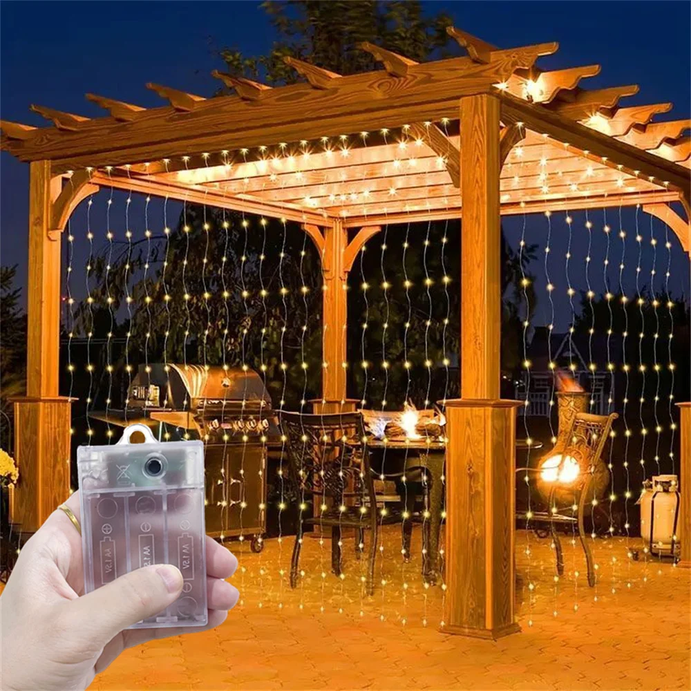 Wedding Fairy Lamp 8 Lighting Modes Garland Bedroom Party Christmas Battery LED Curtain String Light for Festoon Home Decoration
Wedding Fairy Lamp 8 Lighting Modes Garland Bedroom Party Christmas Battery LED Curtain String Light for Festoon Home Decoration