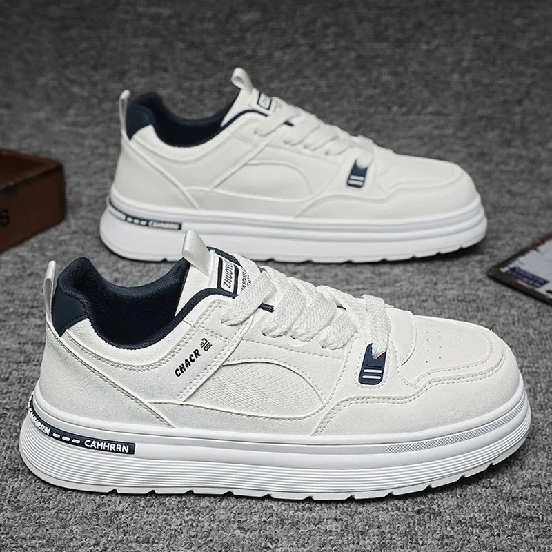 Men Casual Shoes Trend Men's White Shoes 2025 Spring Leather Surface Thick Sole Height Increasing Comfortable Casual Sneakers
Men Casual Shoes Trend Men's White Shoes 2025 Spring Leather Surface Thick Sole Height Increasing Comfortable Casual Sneakers