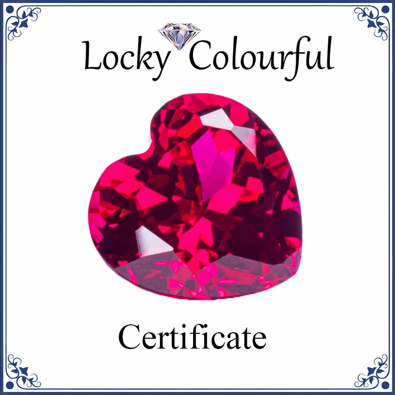 Lab Grown Ruby Red Color Top Quality Heart Shape Charm Beads for Diy Jewelry Making Pendant Earrings Selectable AGL Certificate
Lab Grown Ruby Red Color Top Quality Heart Shape Charm Beads for Diy Jewelry Making Pendant Earrings Selectable AGL Certificate