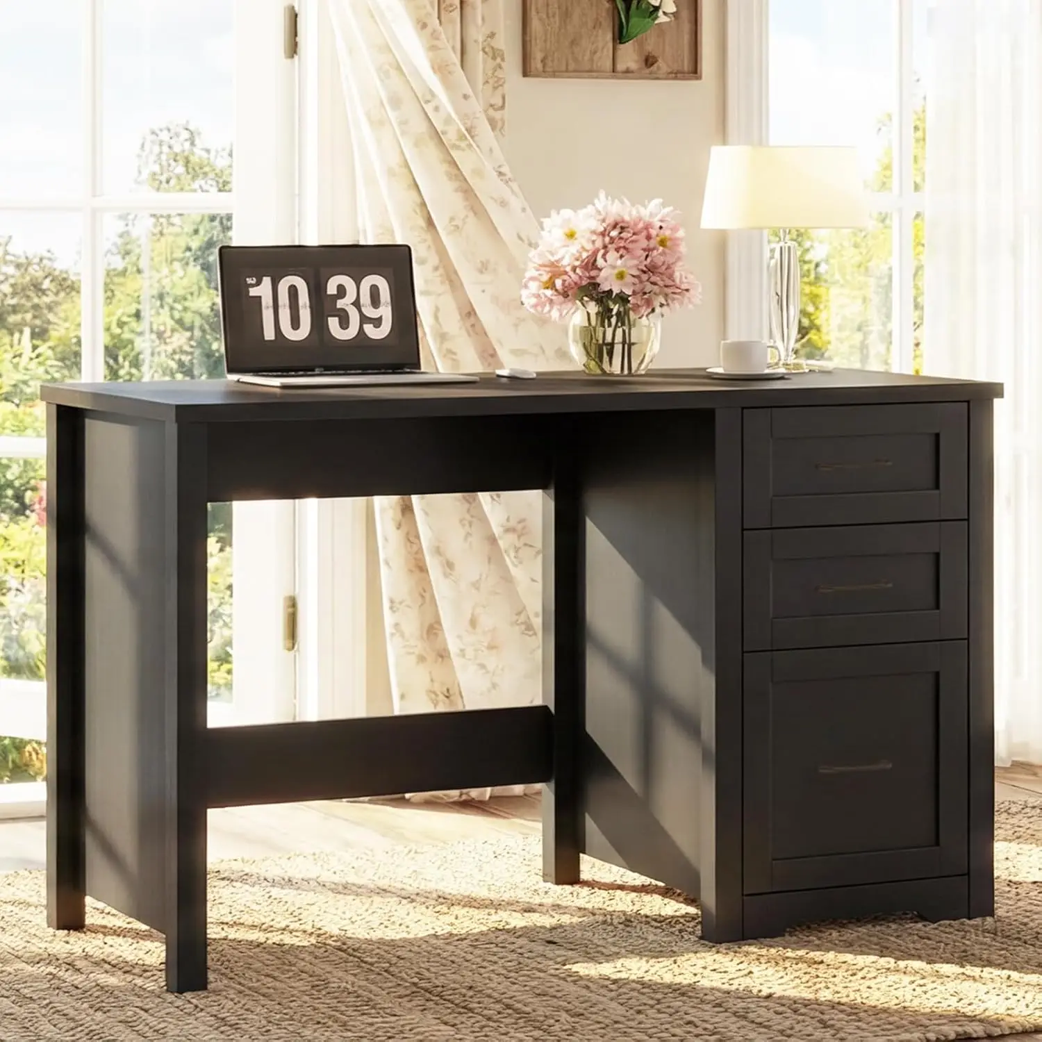 Farmhouse 47” Executive Desk with File Drawer, Mutual Installation Rustic Computer Desk with 2 Storage Drawers,Office H
Farmhouse 47” Executive Desk with File Drawer, Mutual Installation Rustic Computer Desk with 2 Storage Drawers,Office H