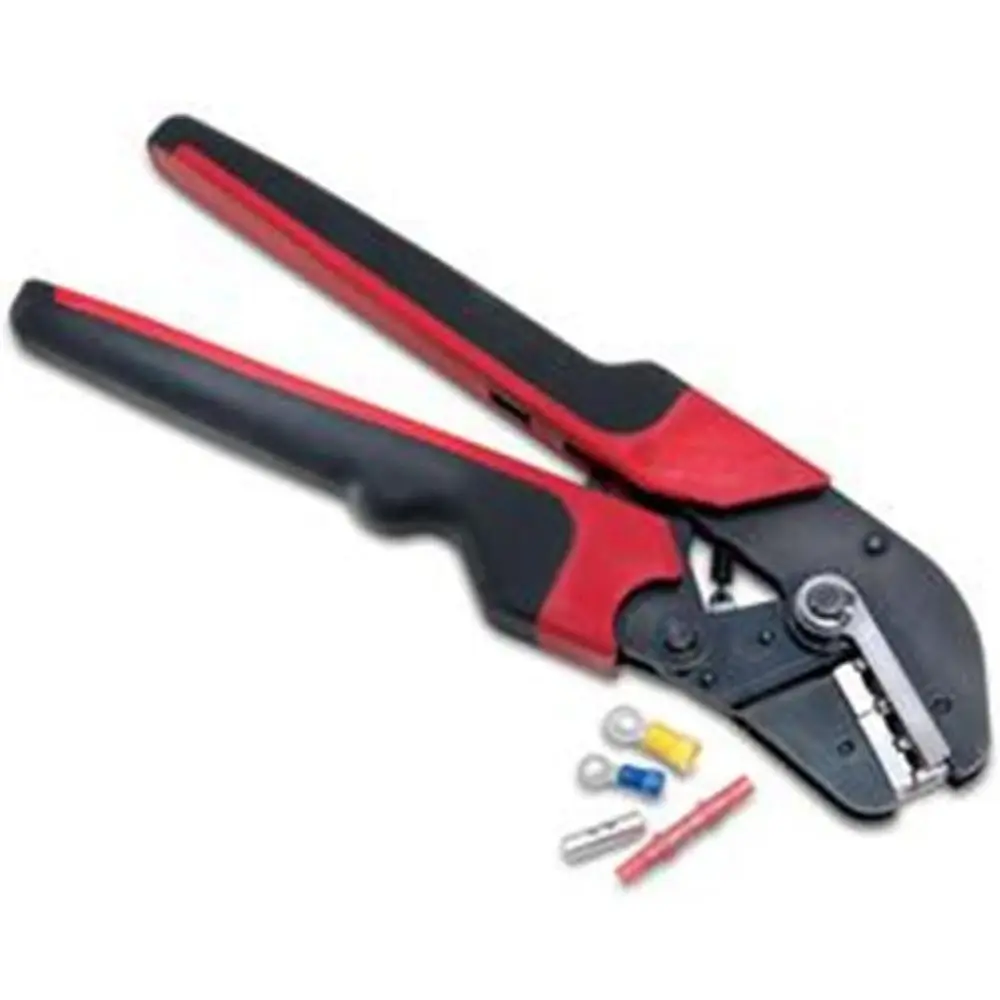 Nylon and Vinyl Insulated Terminals & Splices, Ergonomic Full Cycle Ratchet Tool
Nylon and Vinyl Insulated Terminals & Splices, Ergonomic Full Cycle Ratchet Tool