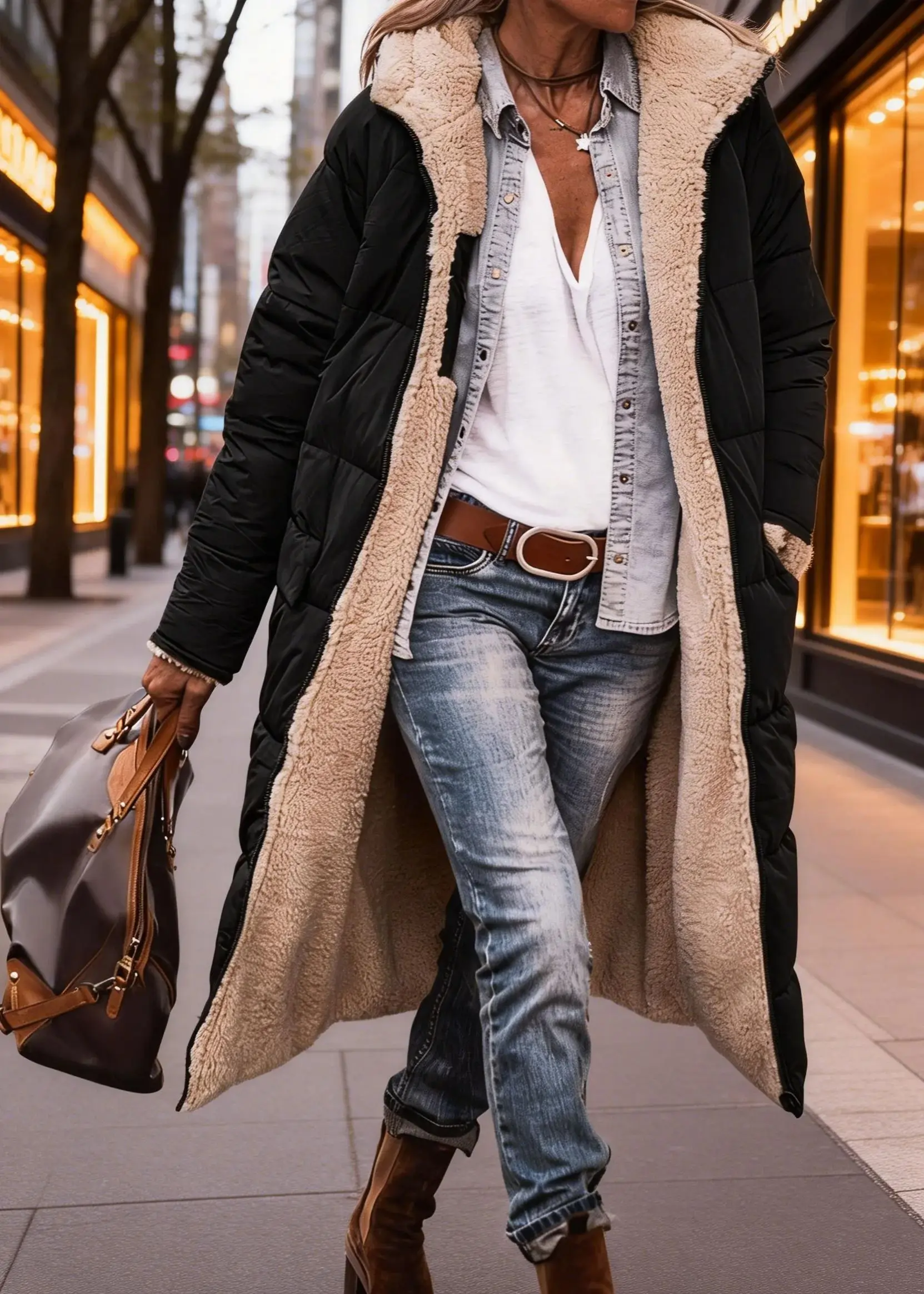 Faux Shearling Lined Jacket Women Winter Long Hooded Quilted Coat Warm Thick Puffer Outerwear Solid Casual Long Sleeve Fashion P
Faux Shearling Lined Jacket Women Winter Long Hooded Quilted Coat Warm Thick Puffer Outerwear Solid Casual Long Sleeve Fashion P
