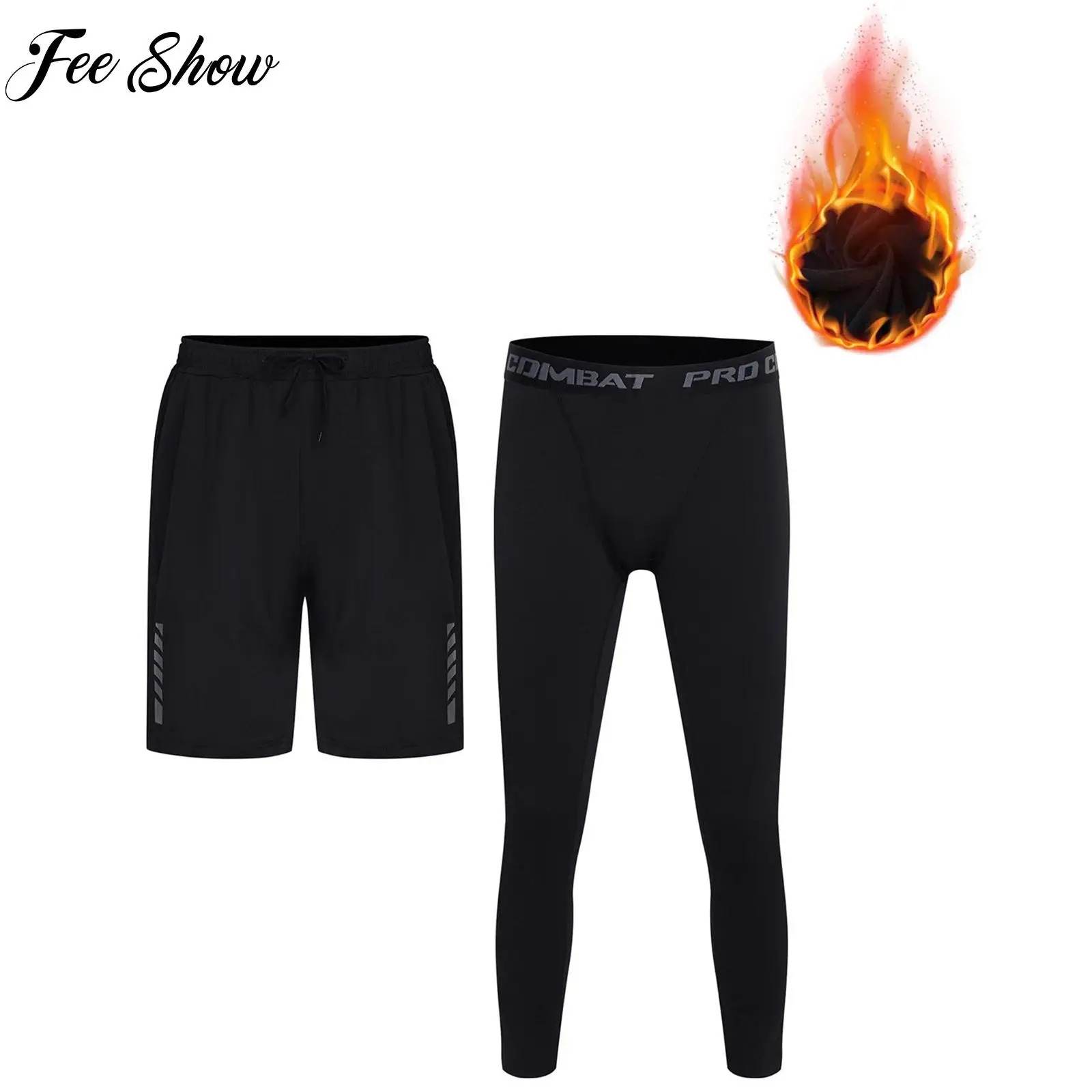 Adults Mens Breathable Athletic Outfit Fleece-Lined Leggings+Back Waist Shorts 2-piece Sets for Boxing Fitness Sports Running
Adults Mens Breathable Athletic Outfit Fleece-Lined Leggings+Back Waist Shorts 2-piece Sets for Boxing Fitness Sports Running