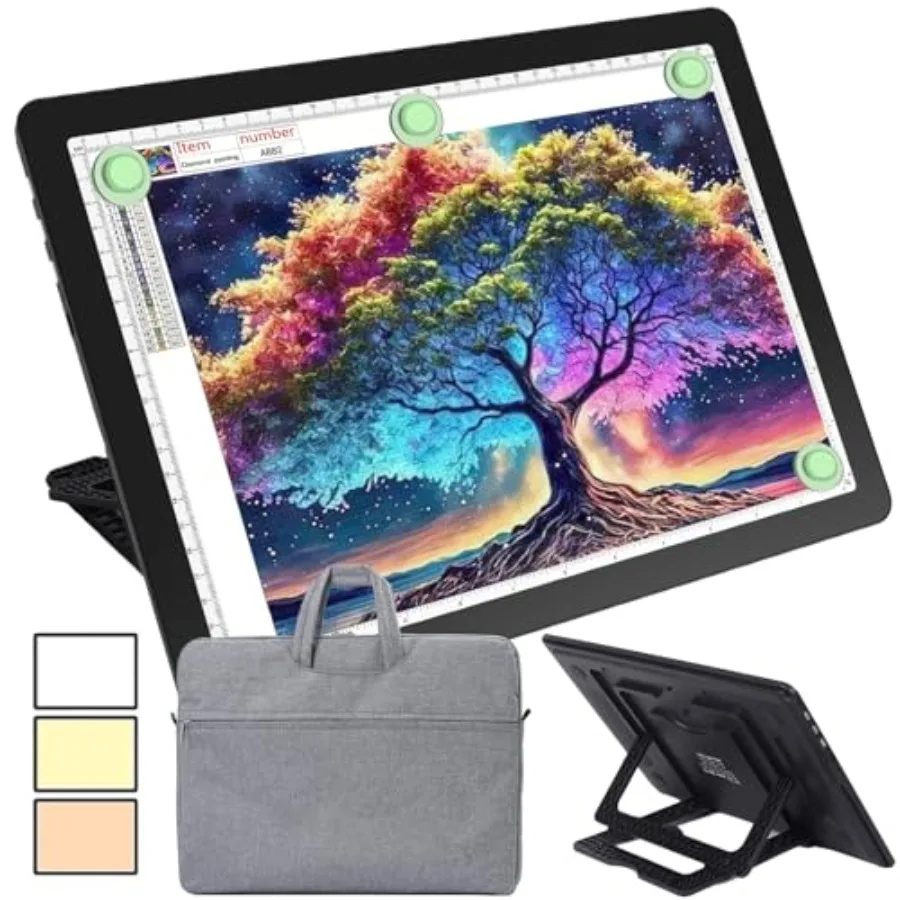 Rechargeable Light Pad Built-in Stand and Bag Magnetic Tracing Light Box for Drawing Diamond Art Light Board with Side Button S
Rechargeable Light Pad Built-in Stand and Bag Magnetic Tracing Light Box for Drawing Diamond Art Light Board with Side Button S