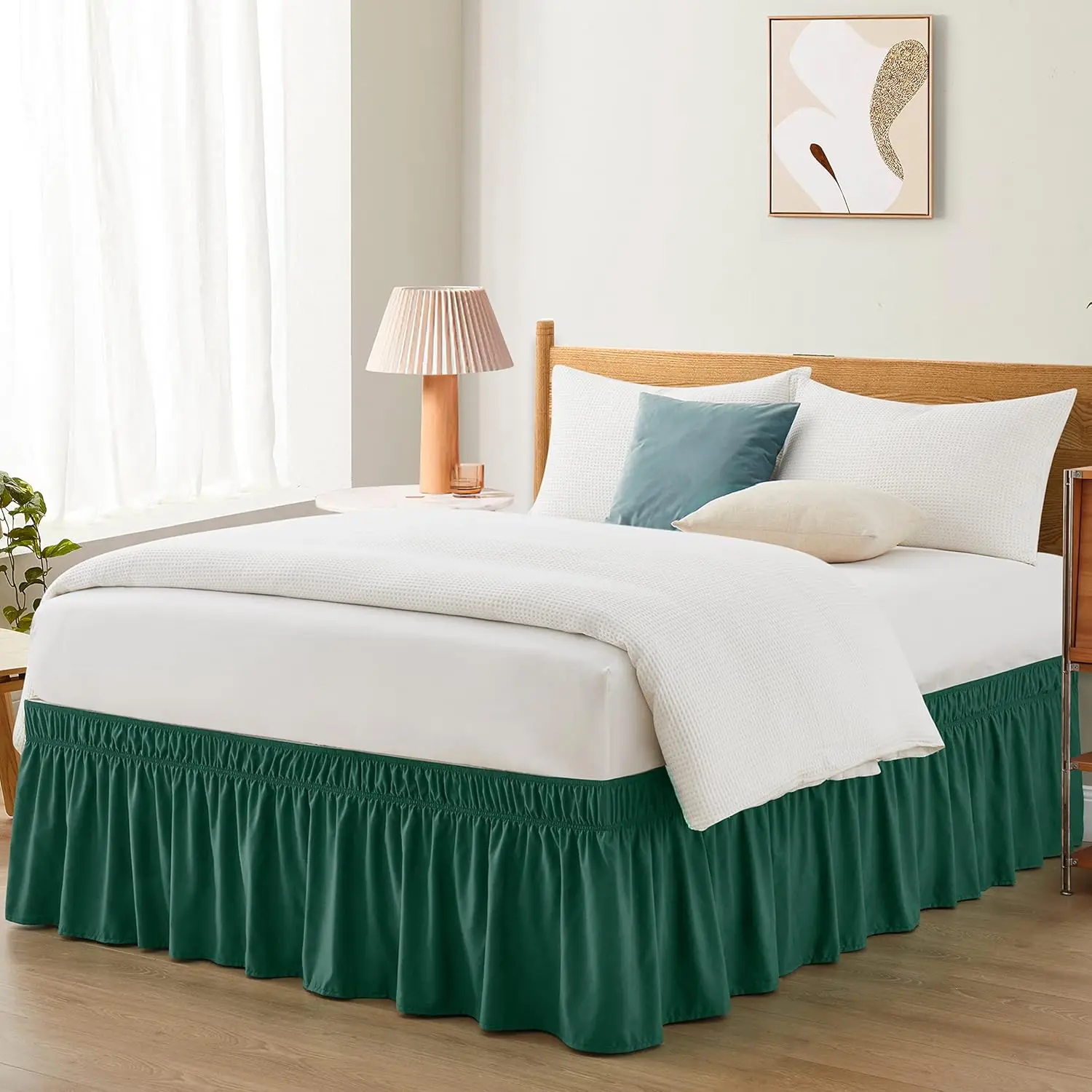 Dark Green Adjustable Bed Skirt For Twin & Twin Xl Bed - With 14 H Tailored Drop, Wrap Around Bed Skirts With Adjustable
Dark Green Adjustable Bed Skirt For Twin & Twin Xl Bed - With 14 H Tailored Drop, Wrap Around Bed Skirts With Adjustable