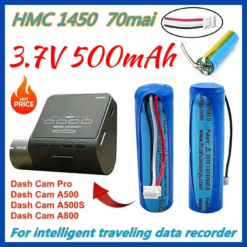70mai Smart Driving Recorder Pro Midrive D02 HMC-1450 Battery Brand New 3.7V 500mAh Li-ion Battery 3-Wire Plug 14x50mm
70mai Smart Driving Recorder Pro Midrive D02 HMC-1450 Battery Brand New 3.7V 500mAh Li-ion Battery 3-Wire Plug 14x50mm