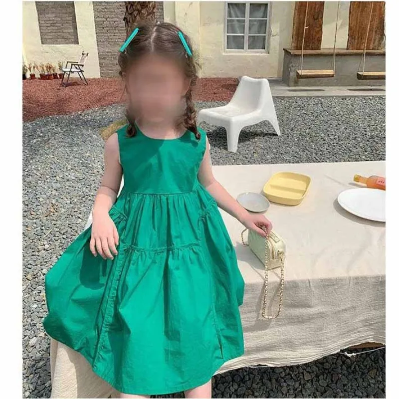 2-6 Years Children Girls Sleeveless Solid Color Sundress Kids Casual Clothes Summer Princess Dress Baby Girls Party Dresses
2-6 Years Children Girls Sleeveless Solid Color Sundress Kids Casual Clothes Summer Princess Dress Baby Girls Party Dresses