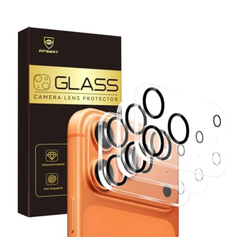 Camera Lens Protector for iPhone 17 Pro 6.3", 9H Tempered Glass Ultra HD, Scratch Resistance Easy to Install Case Friendly 3-Pa
Camera Lens Protector for iPhone 17 Pro 6.3", 9H Tempered Glass Ultra HD, Scratch Resistance Easy to Install Case Friendly 3-Pa