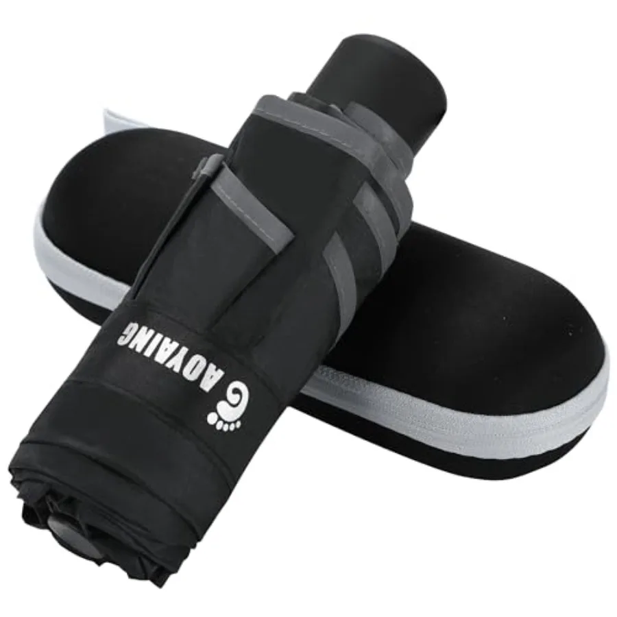 Compact Travel Umbrella with Reflective Safety Strips 300ft Visibility - Ultra Portable 6.9" Folded Windproof Rain and Sun Umbr
Compact Travel Umbrella with Reflective Safety Strips 300ft Visibility - Ultra Portable 6.9" Folded Windproof Rain and Sun Umbr