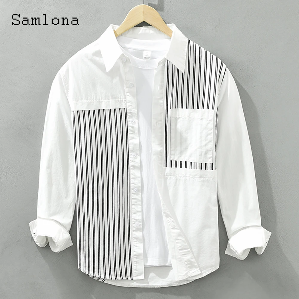 Men Long Sleeves Patchwork Shirt Clothing 2023 Korean Style Fashion Tops Open Stitch Cotton Blouse Men's Casual Retro Shirts
Men Long Sleeves Patchwork Shirt Clothing 2023 Korean Style Fashion Tops Open Stitch Cotton Blouse Men's Casual Retro Shirts