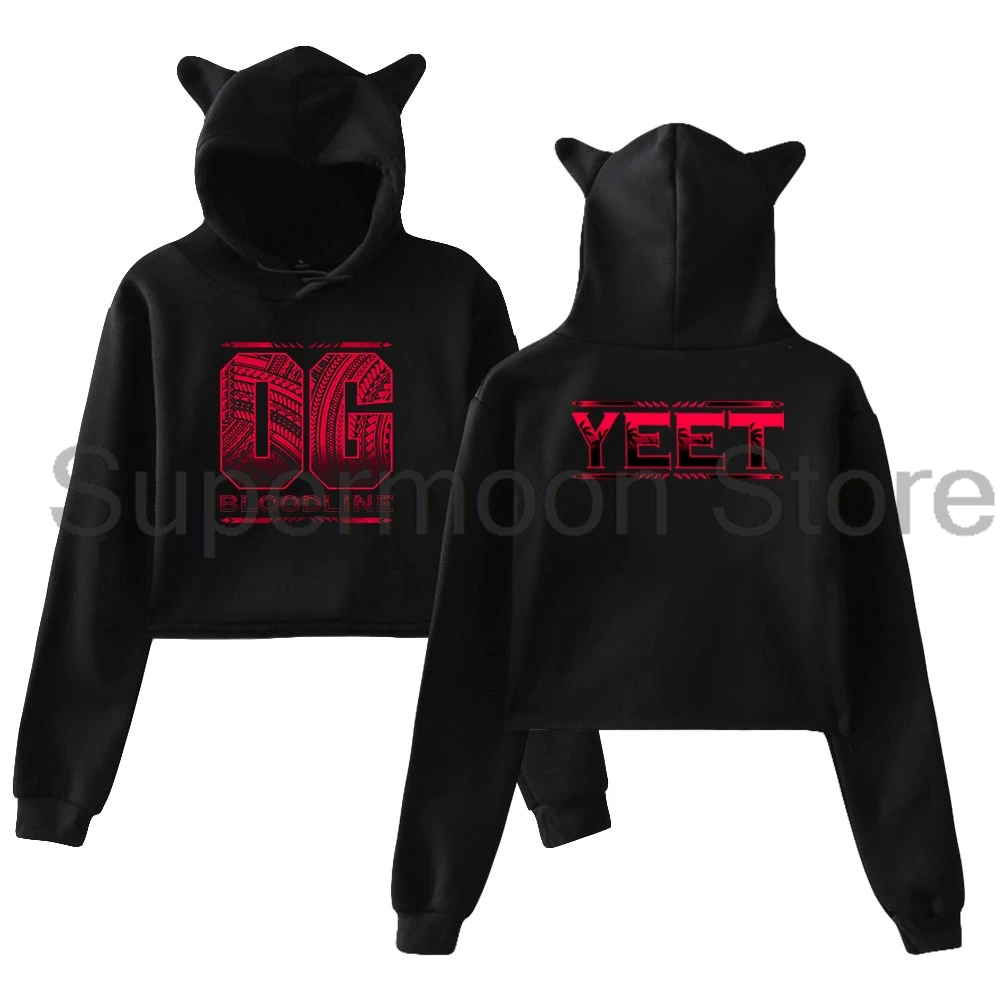 Jey Uso Yeet Bloodline Hoodie Female Cat Ears Hooded Sweatshirts Long Sleeve Crop Top Women's Clothes
Jey Uso Yeet Bloodline Hoodie Female Cat Ears Hooded Sweatshirts Long Sleeve Crop Top Women's Clothes