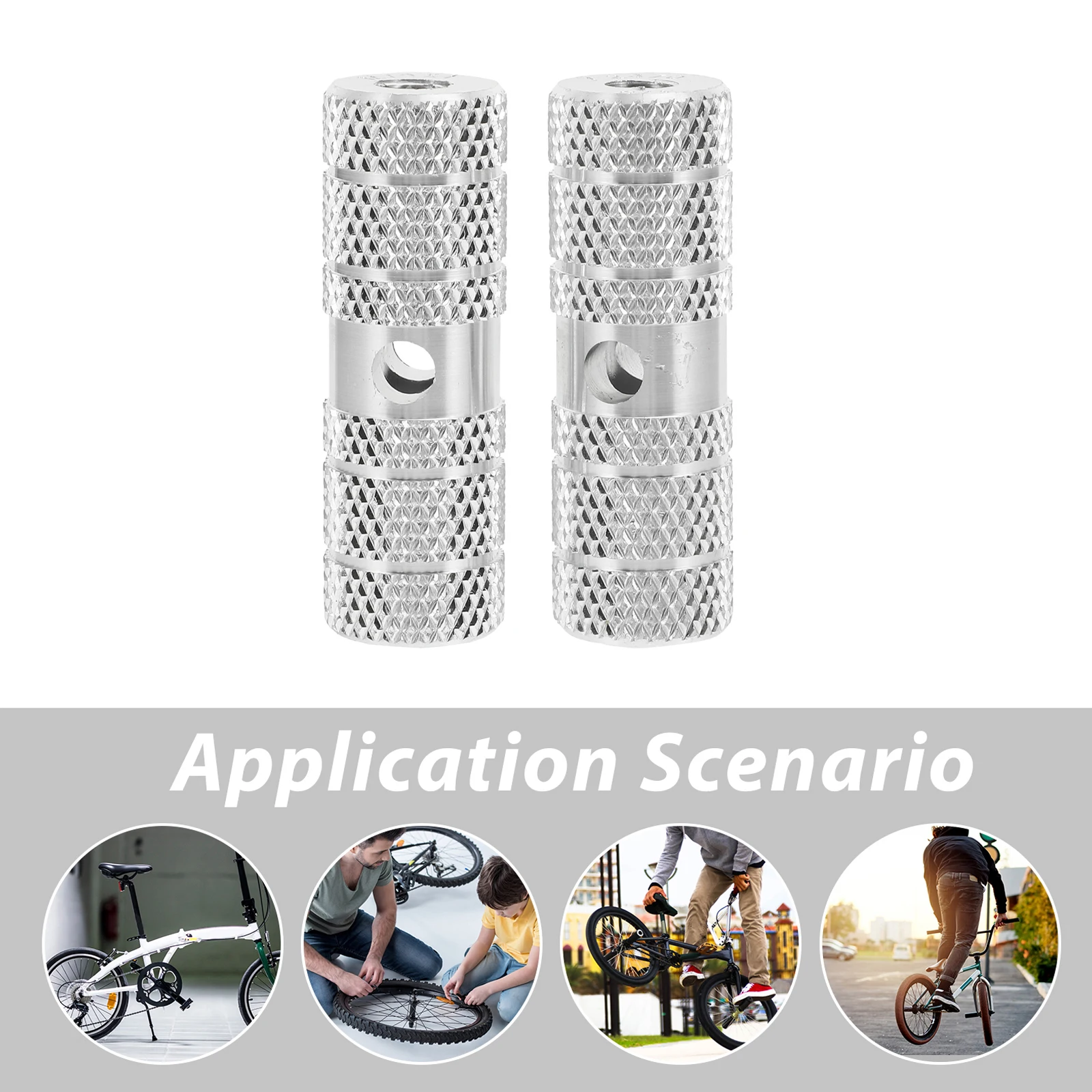 2pcs Aluminum Alloy Bike Pegs Non slip Sturdy Foot Rest Pedals Rear Backseat Silver Accessories for Mountain Bike Cycling
2pcs Aluminum Alloy Bike Pegs Non slip Sturdy Foot Rest Pedals Rear Backseat Silver Accessories for Mountain Bike Cycling