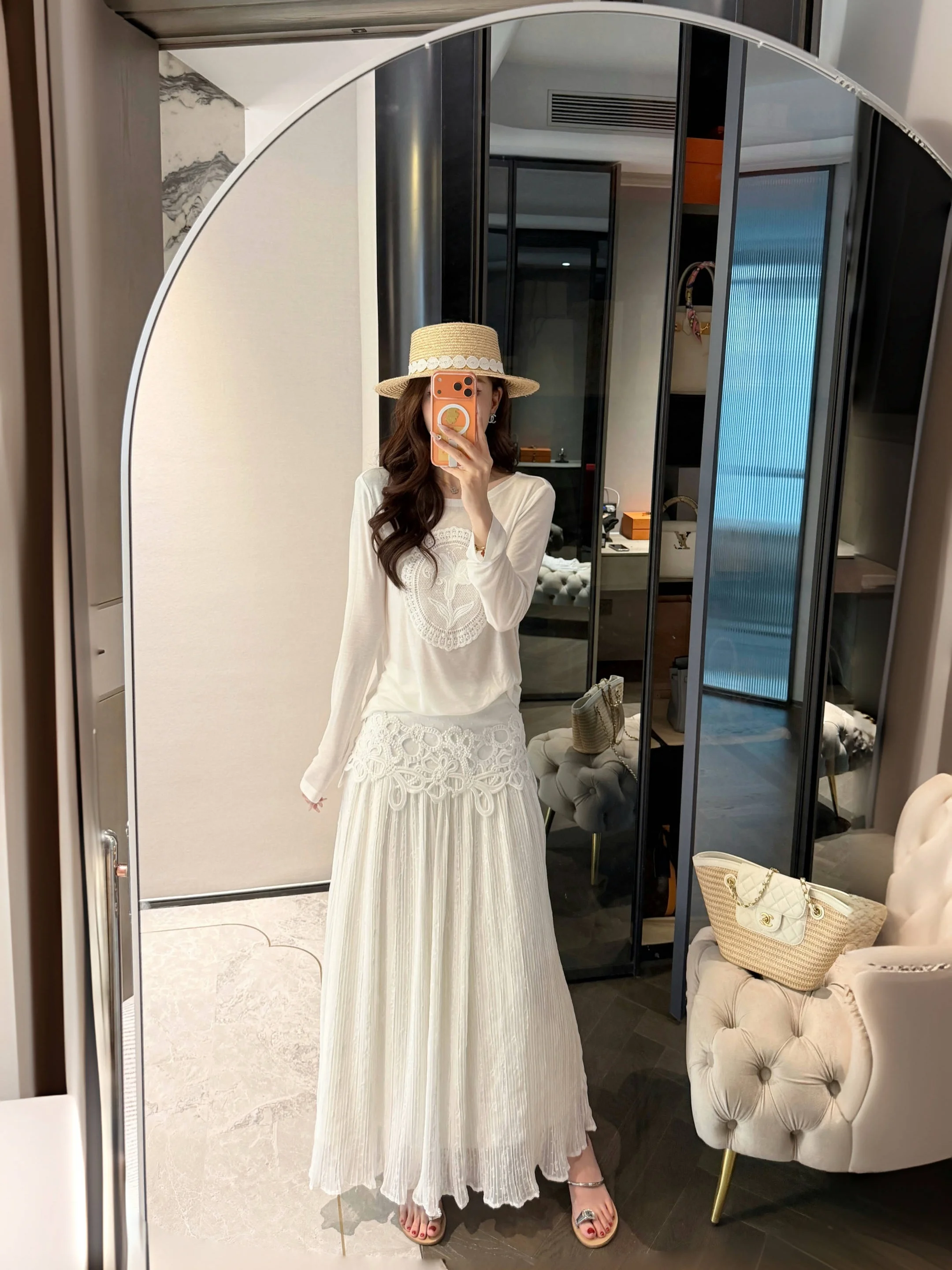 Kun Total Heavy Embroidery Lace Uneven Hemline Women's Skirt Spring Summer High Waist Gored Skirt Dream Series Straight Cut
Kun Total Heavy Embroidery Lace Uneven Hemline Women's Skirt Spring Summer High Waist Gored Skirt Dream Series Straight Cut