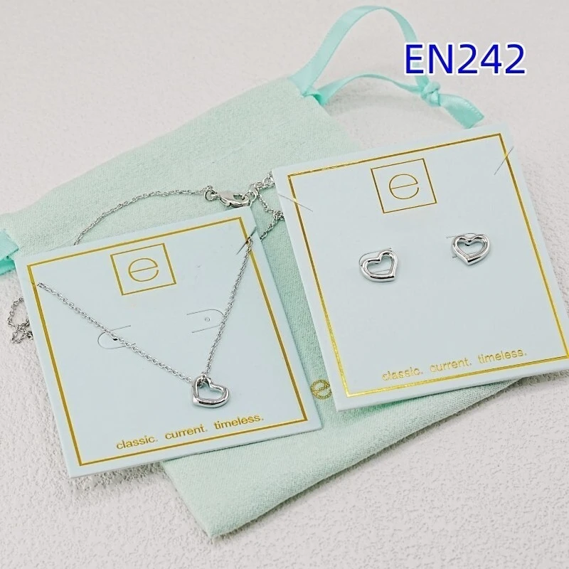 YEEVAA Silver Open Heart Jewelry Set, Dainty Hollow Heart Necklace & Stud Earrings for Women
YEEVAA Silver Open Heart Jewelry Set, Dainty Hollow Heart Necklace & Stud Earrings for Women
