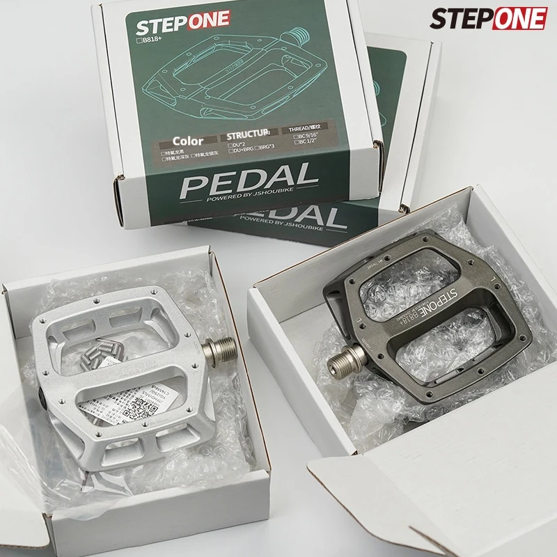 STEPONE B818+ Ultralight Mountain Bike Pedals, Aluminum Alloy Anti-Slip MTB Flat Pedals, Wide Platform for MTB/DH/AM/Commute
STEPONE B818+ Ultralight Mountain Bike Pedals, Aluminum Alloy Anti-Slip MTB Flat Pedals, Wide Platform for MTB/DH/AM/Commute