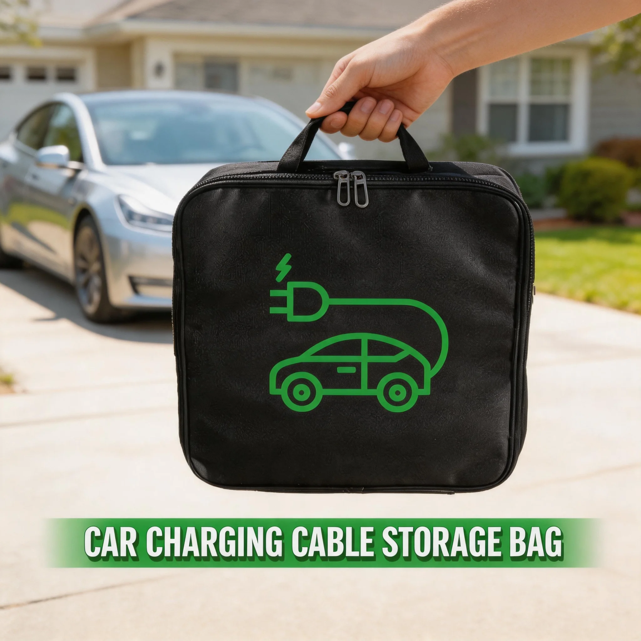 Car Battery Cable Handled Bag 1PCS Durable Electric Car Charger Storage Bag Waterproof EV Car Charging Gun Storage Organizer
Car Battery Cable Handled Bag 1PCS Durable Electric Car Charger Storage Bag Waterproof EV Car Charging Gun Storage Organizer