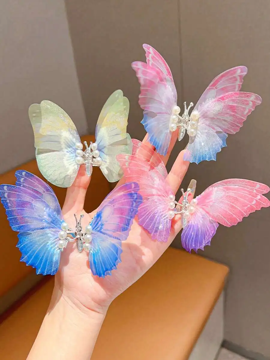 8pcs Womens 4.5cm Iridescent Butterfly Hair Clips With Pearl Accents Fashion Barrettes For Daily Party Vacation
8pcs Womens 4.5cm Iridescent Butterfly Hair Clips With Pearl Accents Fashion Barrettes For Daily Party Vacation