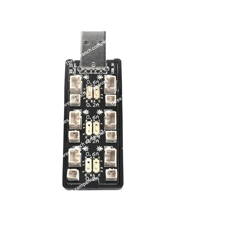 1S Lithium Battery Charger 3.7V Parallel Charging Board 6-way USB Model Aircraft 4.20V Small Four-axis JST1.25/PH2.0
1S Lithium Battery Charger 3.7V Parallel Charging Board 6-way USB Model Aircraft 4.20V Small Four-axis JST1.25/PH2.0