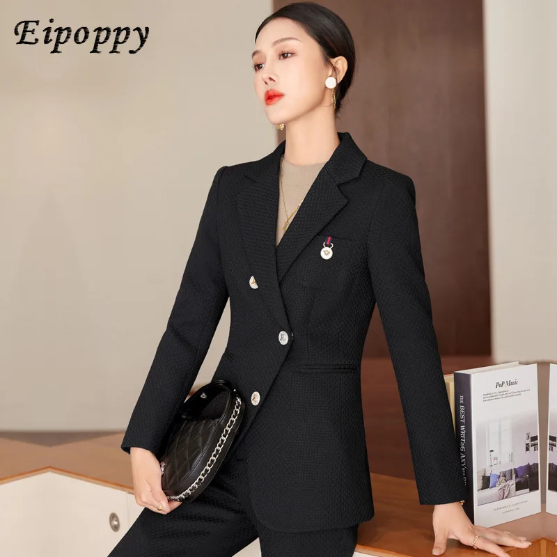Women High Quality Formal Pant Suit Office Ladies 2 Piece Set Fashion Button Decoration Coffee Jacket Ladies Winter Clothes
Women High Quality Formal Pant Suit Office Ladies 2 Piece Set Fashion Button Decoration Coffee Jacket Ladies Winter Clothes