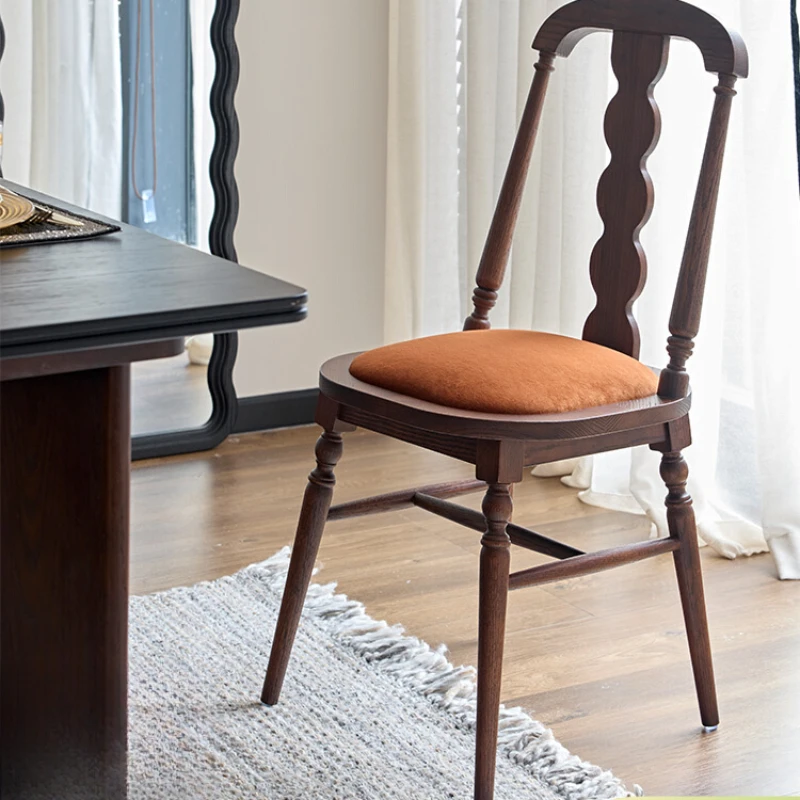 French retro dining chair household all solid wood dining table chair modern light luxury backrest
French retro dining chair household all solid wood dining table chair modern light luxury backrest
