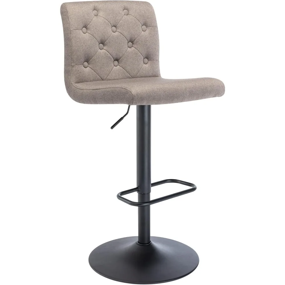 Tufted Fabric Bar Stool, Adjustable Swivel Counter Height Barstool with Back, Upholstered Armless Airlift Bar Chair
Tufted Fabric Bar Stool, Adjustable Swivel Counter Height Barstool with Back, Upholstered Armless Airlift Bar Chair