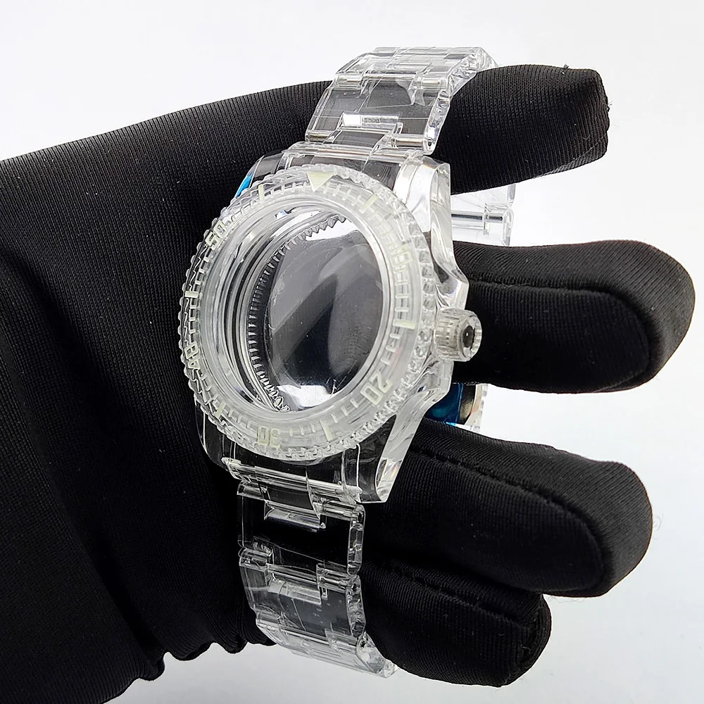 40mm Transparent acrylic NH35 case green luminous Knob bezel acrylic glass Suitable for NH34 NH35 Movement Men's watch case
40mm Transparent acrylic NH35 case green luminous Knob bezel acrylic glass Suitable for NH34 NH35 Movement Men's watch case