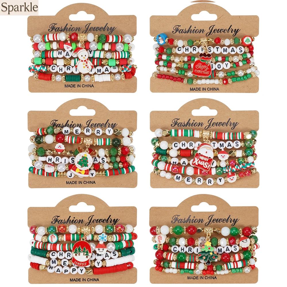 4Pc/Set Merry Christmas Tree Santa Claus Bracelet For Women Xmas Deer Holiday Party GiftsBeads Woven Bracelet New Year Jewelry
4Pc/Set Merry Christmas Tree Santa Claus Bracelet For Women Xmas Deer Holiday Party GiftsBeads Woven Bracelet New Year Jewelry