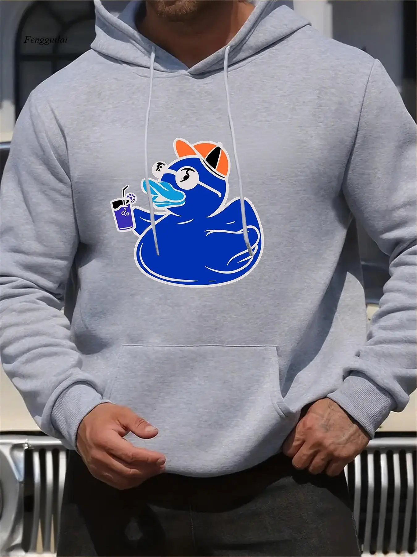 Blue Duck Hoodie & Joggers Set - Soft Breathable Streetwear Outfit with Smiling Duck & Fashion Glasses Print
Blue Duck Hoodie & Joggers Set - Soft Breathable Streetwear Outfit with Smiling Duck & Fashion Glasses Print