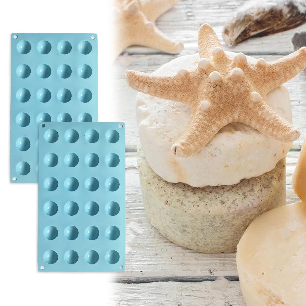 24cubes Small Half Round Chocolate Cake Silicone Mould Jelly Tart Mini Bread Cookie Kitchen Baking Tools
24cubes Small Half Round Chocolate Cake Silicone Mould Jelly Tart Mini Bread Cookie Kitchen Baking Tools