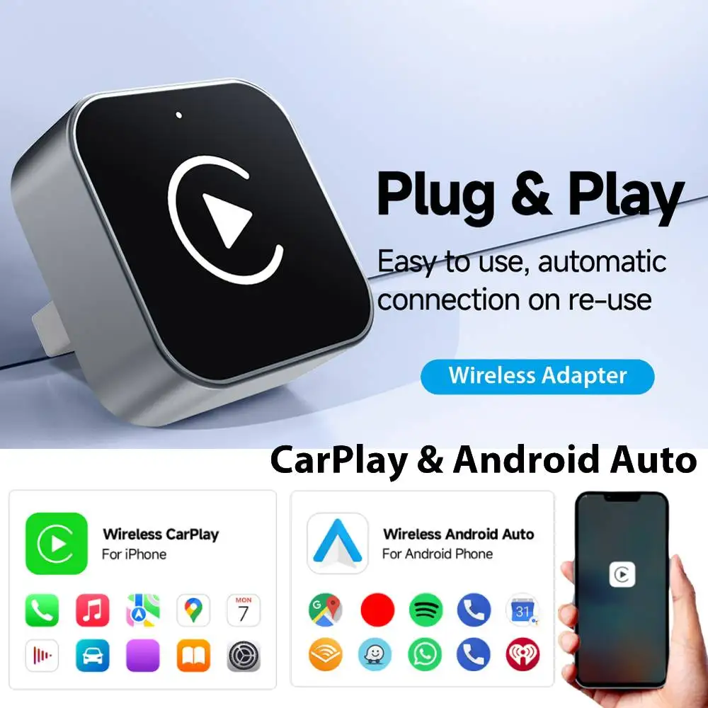 2в1 Беспроводной CarPlay Dongle Беспроводной Android Auto адаптер AI Smart Box Автомобильные интеллектуальные системы для автомобиля с проводным CarPlay
2в1 Беспроводной CarPlay Dongle Беспроводной Android Auto адаптер AI Smart Box Автомобильные интеллектуальные системы для автомобиля с проводным CarPlay